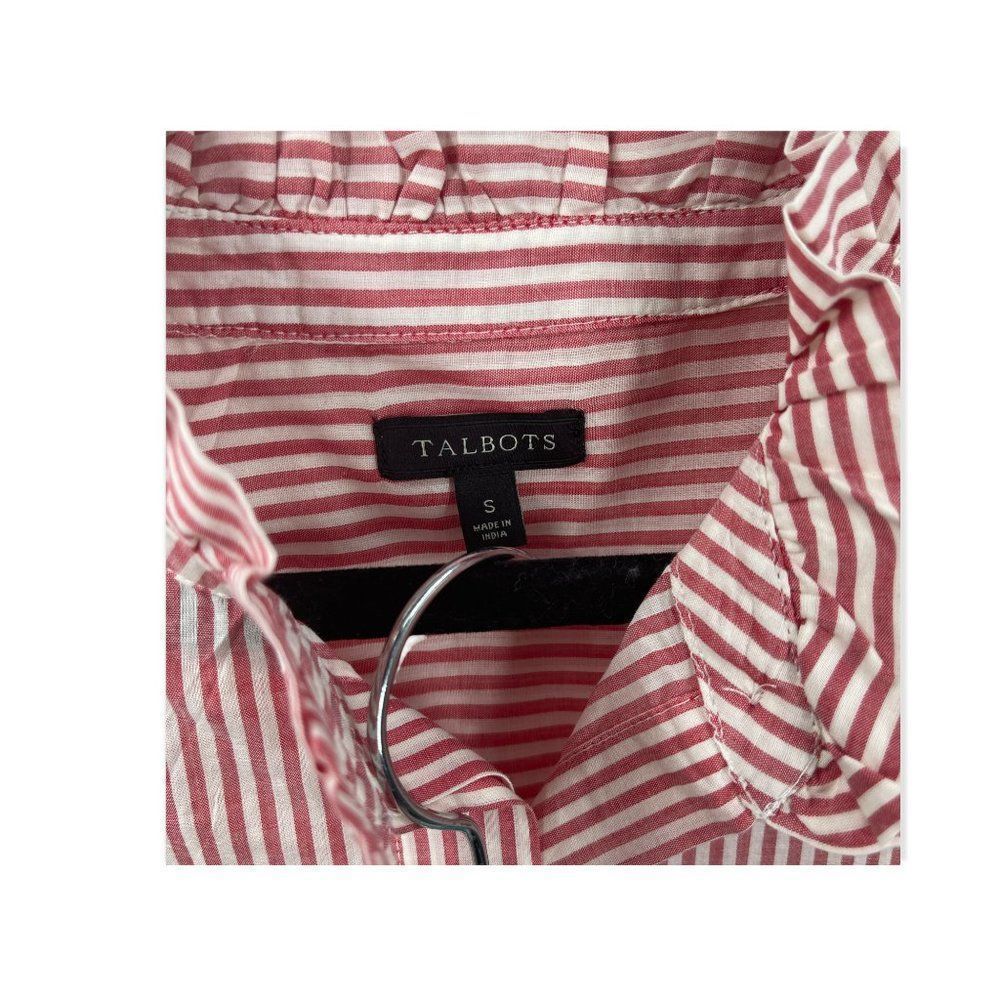 Talbots Cotton Button Down Stripe Lightweight Bun… - image 4